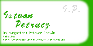 istvan petrucz business card